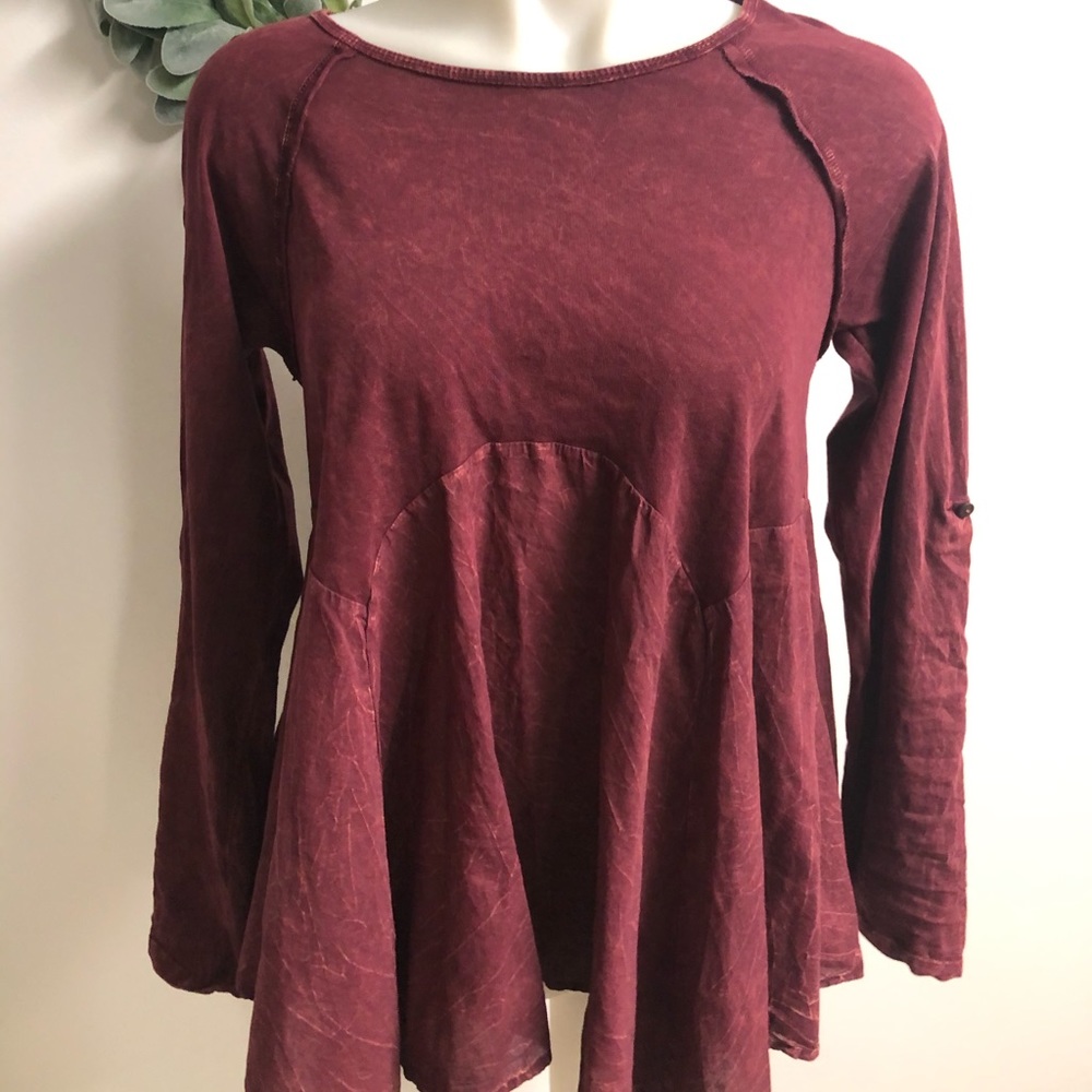 ALTAR’D STATE Women’s Stonewashed Babydoll Blouse